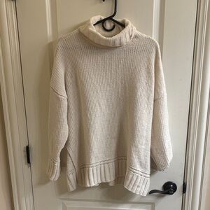 Aerie Cozy Cream Cowl Neck Sweater